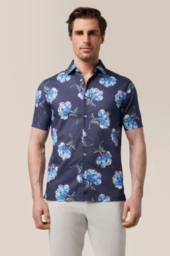 Shop Good Man Brand Big On-Point Shirt: Non-Stretch | Organic Cotton Navy Painted Peony