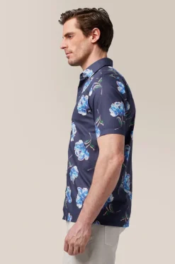 Shop Good Man Brand Big On-Point Shirt: Non-Stretch | Organic Cotton Navy Painted Peony