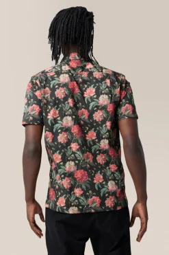 Best Sale Good Man Brand Big On-Point Shirt: Non-Stretch | Organic Cotton Black Decadent Blooms