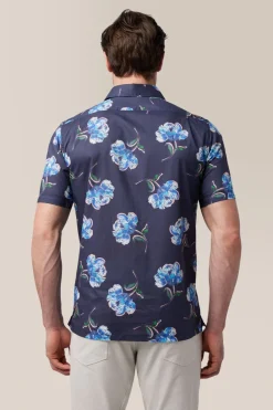 Shop Good Man Brand Big On-Point Shirt: Non-Stretch | Organic Cotton Navy Painted Peony