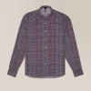 Best Good Man Brand Big On-Point Shirt: Stretch | Responsible Cotton Silver Blurry Grid