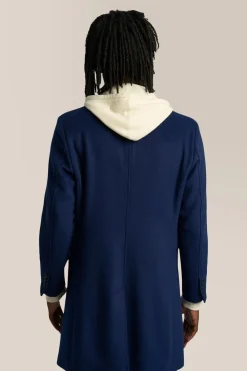 New Good Man Brand City Wool Coat | Stretch Wool Sky Captain