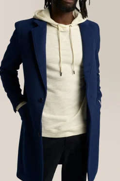 New Good Man Brand City Wool Coat | Stretch Wool Sky Captain