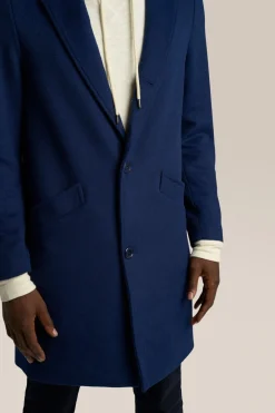 New Good Man Brand City Wool Coat | Stretch Wool Sky Captain