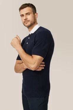 Cheap Good Man Brand Collar Polo Sweater | Merino Wool