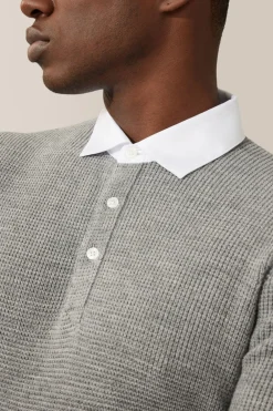 Cheap Good Man Brand Collar Polo Sweater | Merino Wool