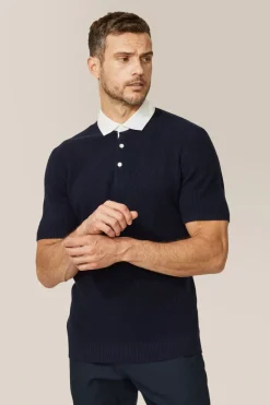 Cheap Good Man Brand Collar Polo Sweater | Merino Wool