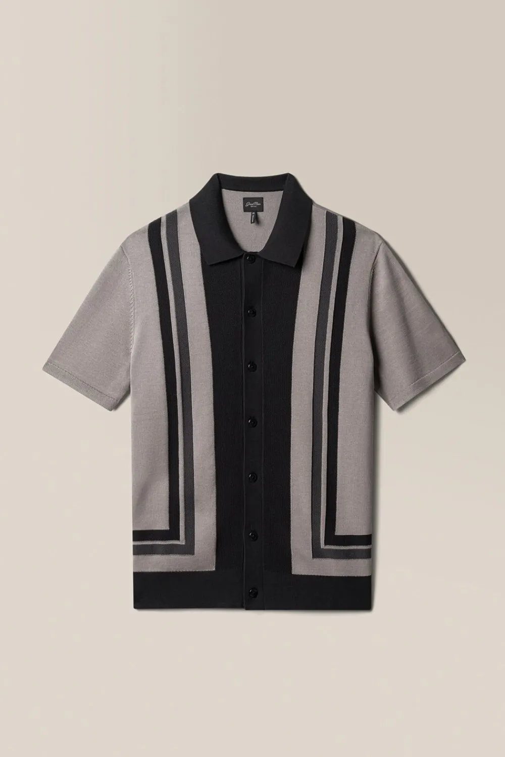 Outlet Good Man Brand Essex Striped Knit Polo | Cotton Heather Grey