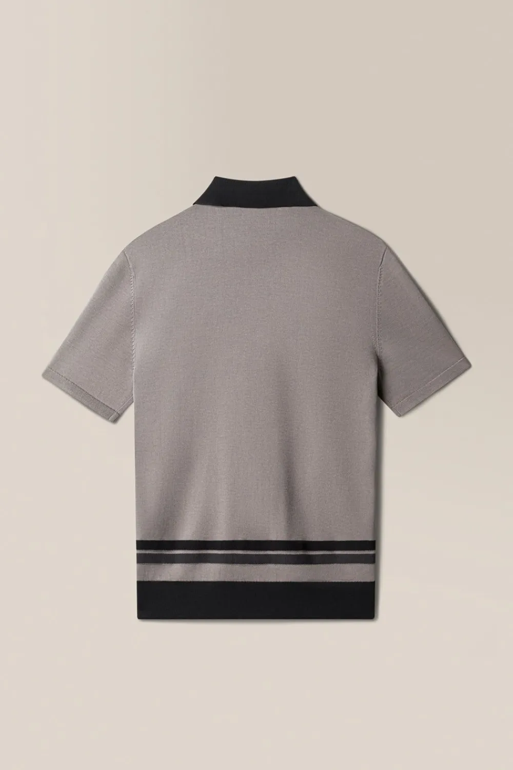 Outlet Good Man Brand Essex Striped Knit Polo | Cotton Heather Grey