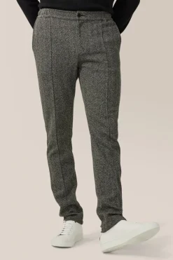 Cheap Good Man Brand Hollis Pant | Responsible Herringbone Cotton Black