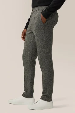 Cheap Good Man Brand Hollis Pant | Responsible Herringbone Cotton Black