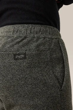 Cheap Good Man Brand Hollis Pant | Responsible Herringbone Cotton Black