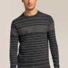 Cheap Good Man Brand Long Sleeve Crewneck Tee | Striped Cotton
