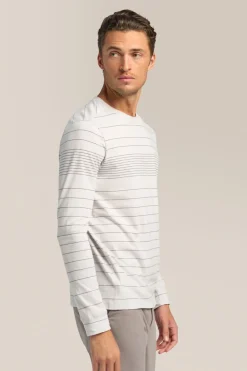 Cheap Good Man Brand Long Sleeve Crewneck Tee | Striped Cotton