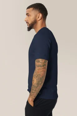 New Good Man Brand Purpose Short Sleeve French Terry Sweatshirt | Cotton