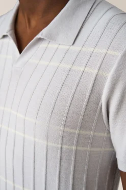 Cheap Good Man Brand Rib Knit Polo Sweater | Merino Wool