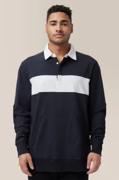 Discount Good Man Brand Rugby Striped Shirt | Textured Cotton Jersey