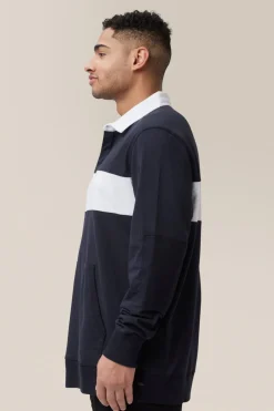 Discount Good Man Brand Rugby Striped Shirt | Textured Cotton Jersey