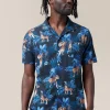 Clearance Good Man Brand Short Sleeve Camp Shirt | Norfolk Print Moonlit Tiger