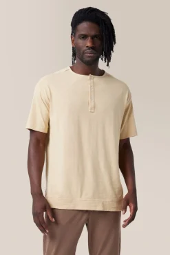 Flash Sale Good Man Brand Short Sleeve Henley | Soft Slub Jersey