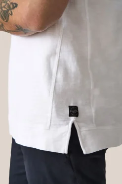 Cheap Good Man Brand Short Sleeve Henley | Soft Slub Jersey White