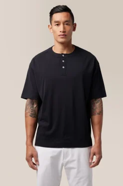 Flash Sale Good Man Brand Short Sleeve Henley | Soft Slub Jersey