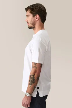 Cheap Good Man Brand Short Sleeve Henley | Soft Slub Jersey White