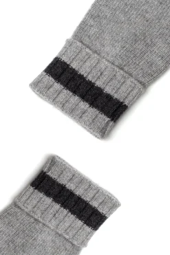 Sale Good Man Brand Striped Gloves | Recycled Cashmere Grey Heather