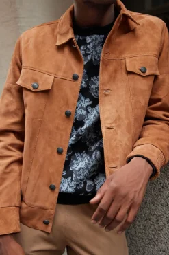 Sale Good Man Brand Suede Jean Jacket | Lamb Suede