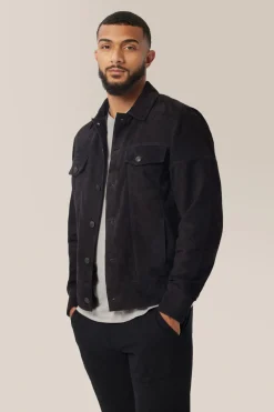 Sale Good Man Brand Suede Jean Jacket | Lamb Suede