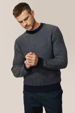 Fashion Good Man Brand Two-Tone Crew Sweater | Merino Wool