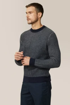 Fashion Good Man Brand Two-Tone Crew Sweater | Merino Wool