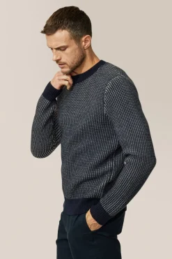 Fashion Good Man Brand Two-Tone Crew Sweater | Merino Wool