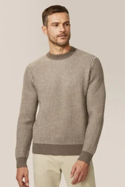 Fashion Good Man Brand Two-Tone Crew Sweater | Merino Wool