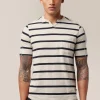 Cheap Good Man Brand V-Notch T-Shirt | Striped Premium Jersey Cotton