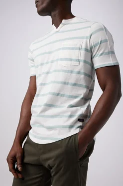 Cheap Good Man Brand V-Notch T-Shirt | Striped Premium Jersey Cotton