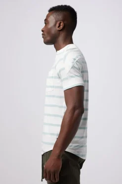 Cheap Good Man Brand V-Notch T-Shirt | Striped Premium Jersey Cotton