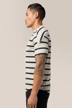 Cheap Good Man Brand V-Notch T-Shirt | Striped Premium Jersey Cotton