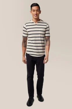 Cheap Good Man Brand V-Notch T-Shirt | Striped Premium Jersey Cotton