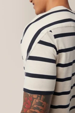 Cheap Good Man Brand V-Notch T-Shirt | Striped Premium Jersey Cotton