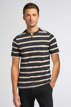 Cheap Good Man Brand V-Notch T-Shirt | Striped Premium Jersey Cotton