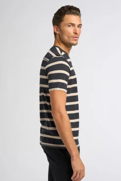 Cheap Good Man Brand V-Notch T-Shirt | Striped Premium Jersey Cotton